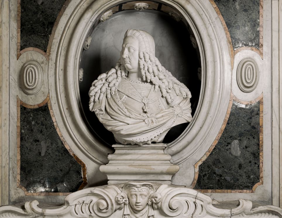 Gruppo scultoreo: monumento a paolo di sangro, sesto principe di sansevero