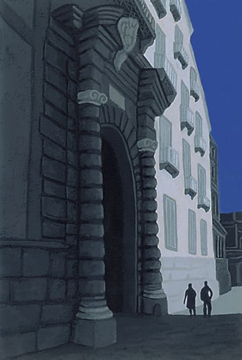 Palazzo Sansevero - illustrazione di Bruno Fermariello