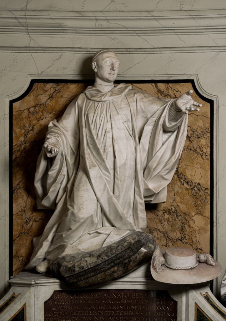 dettaglio gruppo scultoreo Santa Rosalia e Sant'Oderisio