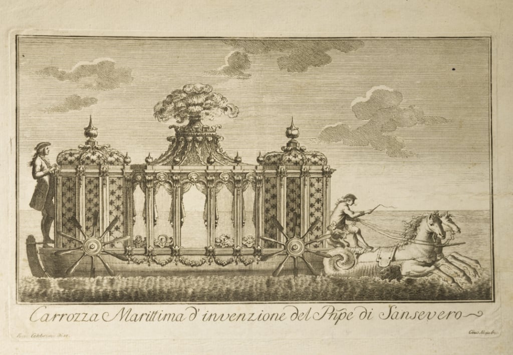 Illustrazione carrozza marittima