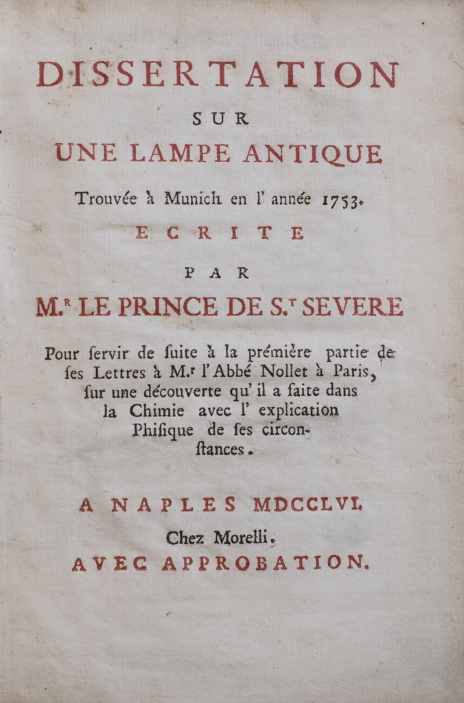 Dissertatione sur une lamps antique - frontespizio